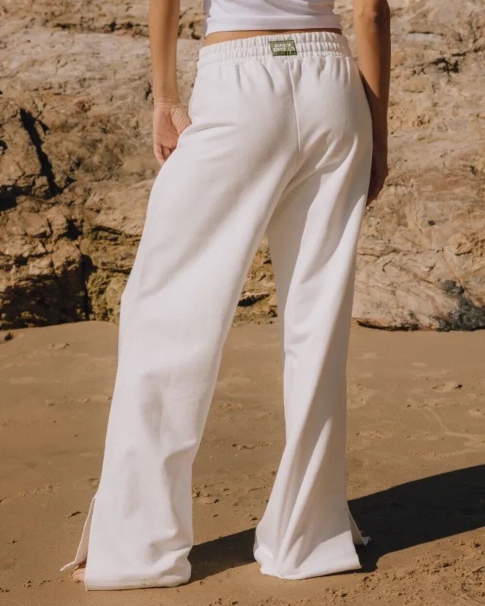 Daily Drills Wide Leg Sweatpants White XS/S